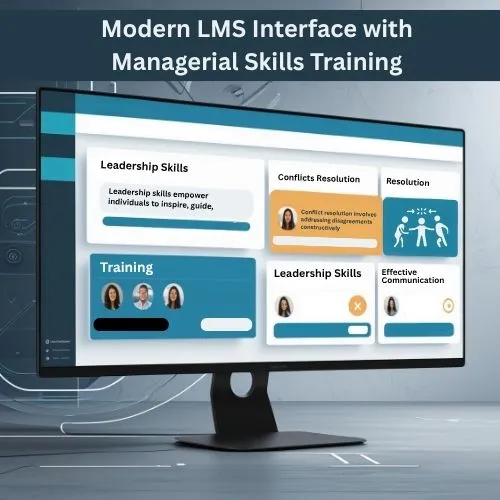 Modern LMS Interface with Managerial Skills Training
